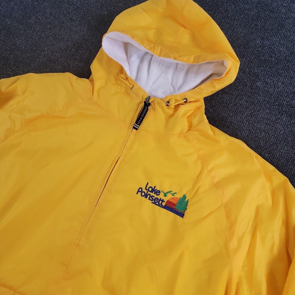 Charles River apparel Yellow XL Pull Over Lined rain jacket Lake Poinsett